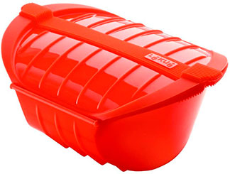 Estuche rojo para cocción de verduras