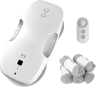 Robot limpiacristales blanco y accesorios