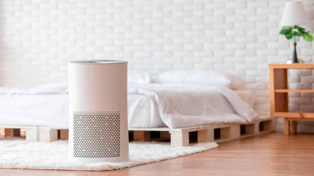 Filtros HEPA purificando el aire de la habitación