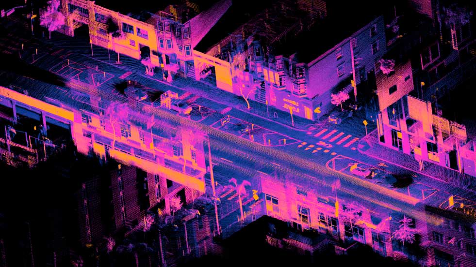 lidar-mapeo-laser Tecnología LiDAR mapeando una calle