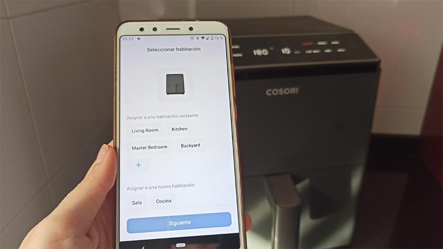 aplicacion-cosori sincronizando la freidora de aire Cosori con la aplicación móvil