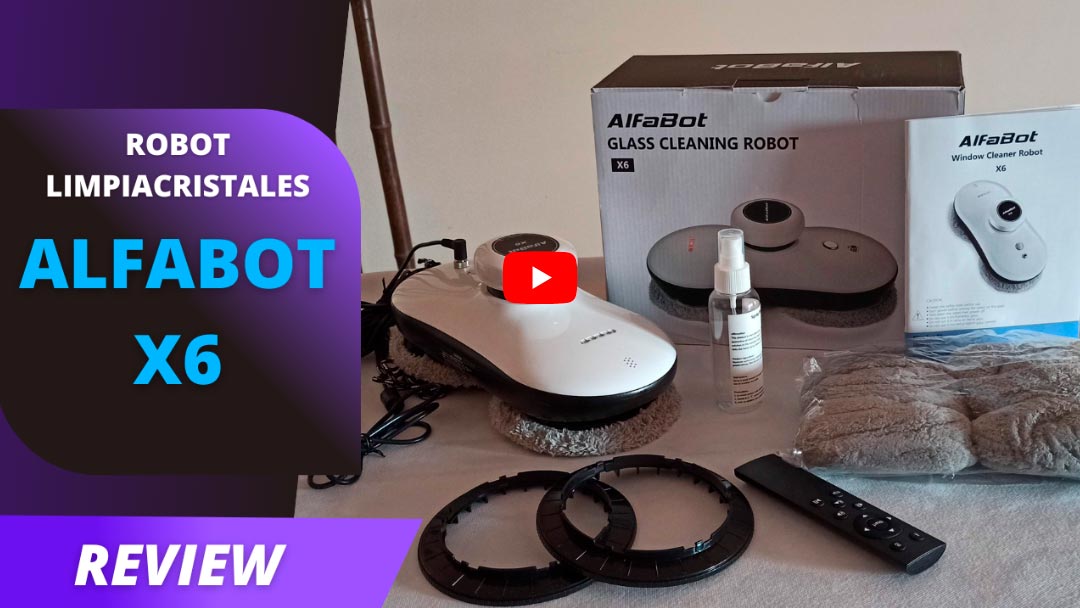 Carátula video robot limpiacristales Alfabot X6