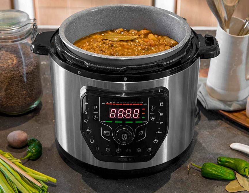 olla-gm-funcionamiento cocinando unas lentejas con una Olla GM