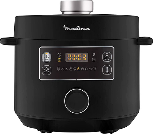 Olla eléctrica programable Moulinex Turbo Cuisine en color negro