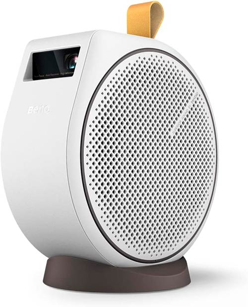 mini proyector benq gv30 redondo blanco
