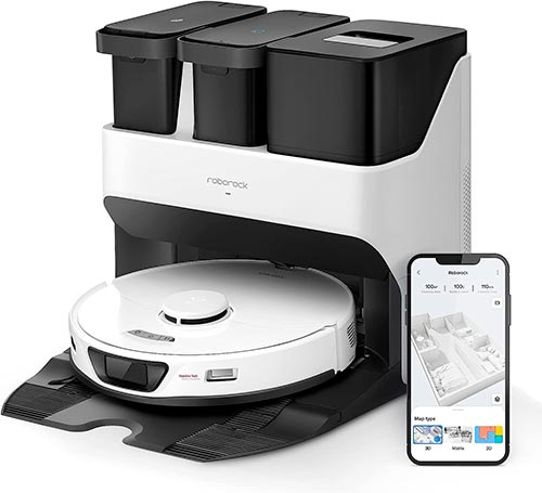 roborock-s7-max-ultra roborock s7 max ultra blanco con smartphone