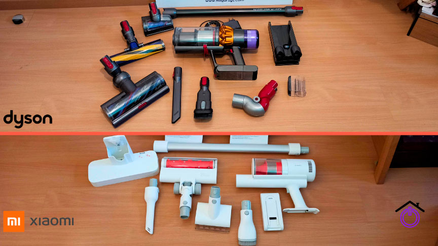 accesorios-v15-vs-g11 accesorios aspiradoras sin cable Dyson V15 y Xiaomi G11