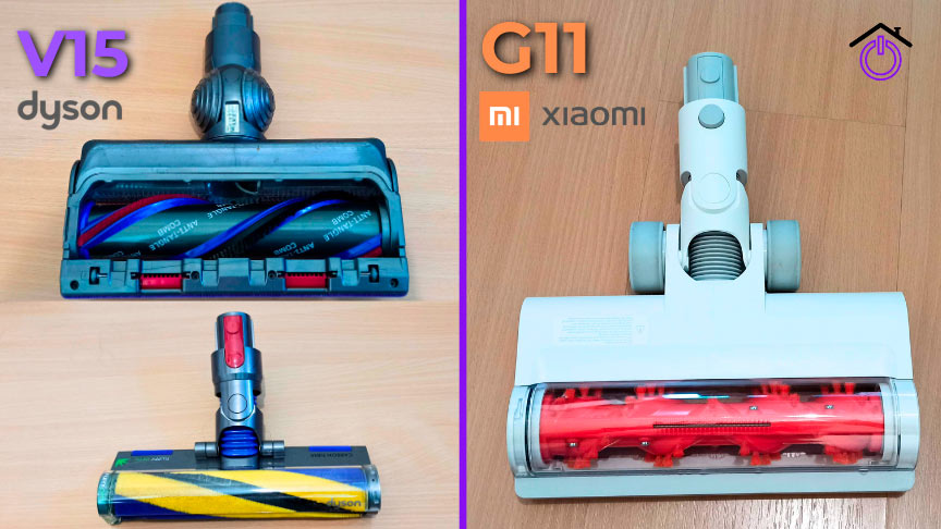 cepillos-v15-vs-g11 comparativa cepillos Dyson V15 versus Xiaomi G11