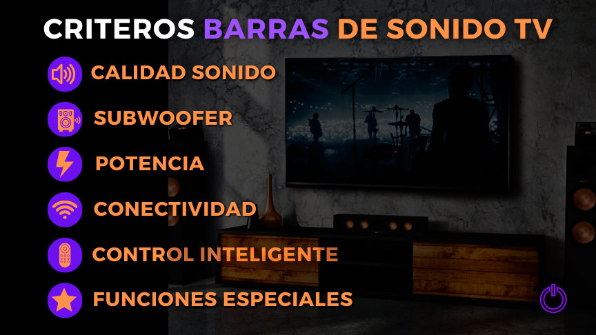 criterios-barras-sonido-tv infografía criterios de compra barras de sonido para TV