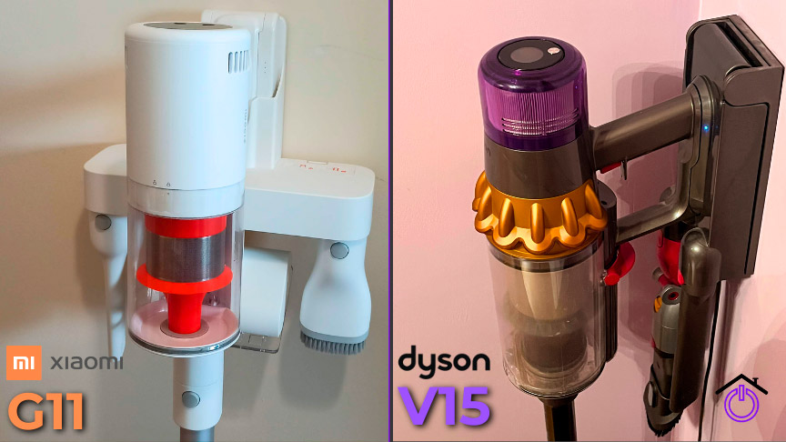 estacion-dyson-v15-vs-xiaomi-g11 estaciones de vaciado de las aspiradoras sin cable Dyson v15 y Xiaomi G11