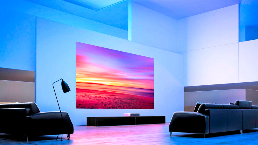 proyector 4 k en la sala