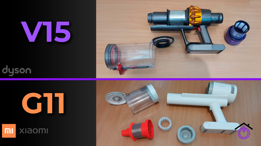 sistema-filtrado-v15-vs-g11 Sistemas de filtrado de las aspiradoras sin cable Dyson V15 y Xiaomi G11