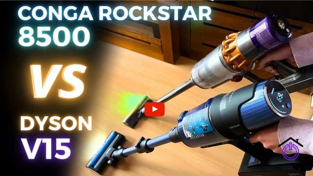 video comparativa Dyson V15 conga 8500