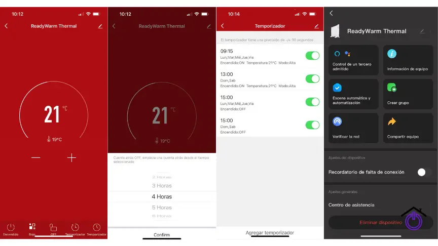 funciones-app-radiador-electrico-cecotec funciones app ready warm thermal connected cecotec