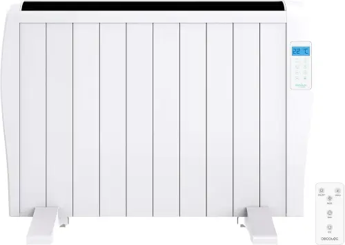 radiador eléctrico cecotec con mando blanco