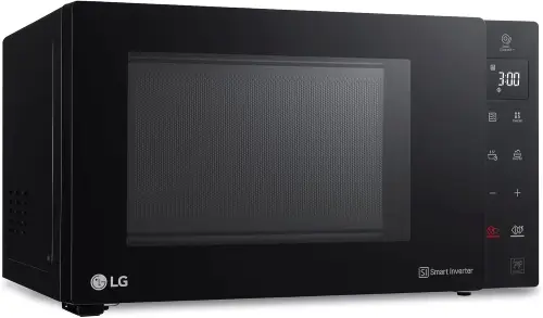 Microondas negro de la marca LG
