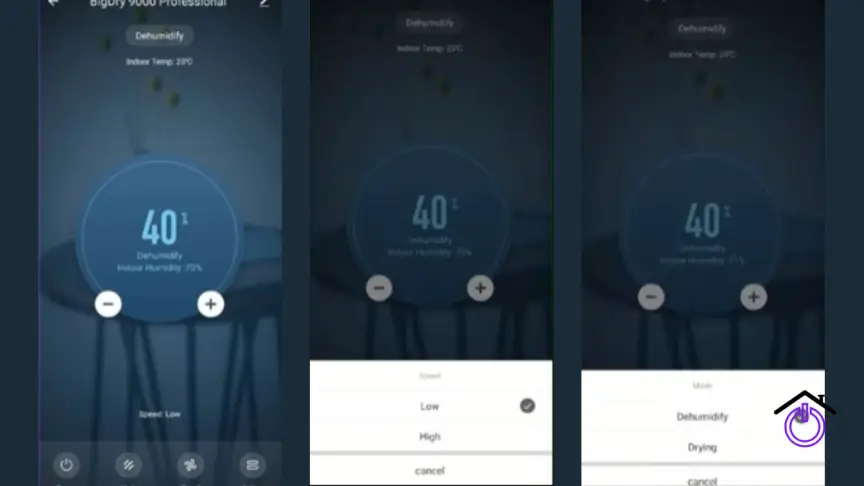 app-bigdry-9000 imagenes de aplicación deshumidificador cecotec