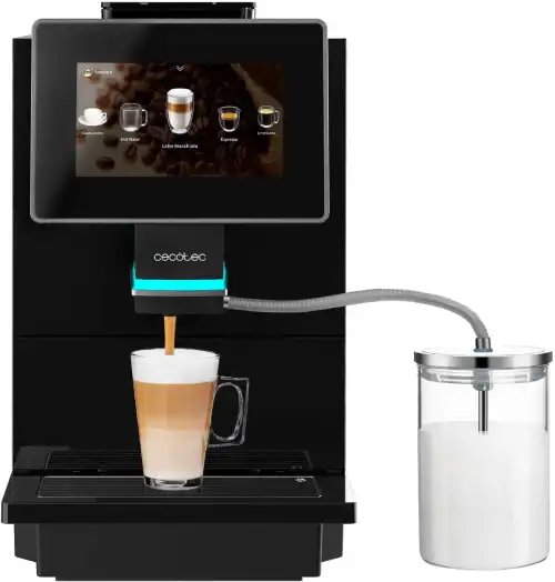 cafetera cremmaet touch ocs con café y leche