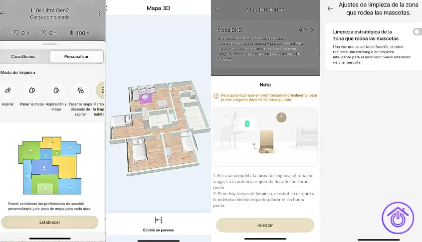 funciones-especiales-dreame-app otras funciones aplicacion dreame