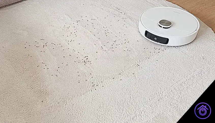 limpieza-alfombra dreame l10s ultra gen2 aspirando alfombra blanca