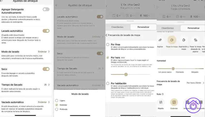personalizar-fregado-dreame personalización del fregado app dreame