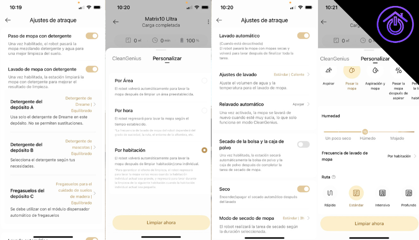 app-dreame diferentes capturas de pantalla de la app Dreame
