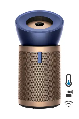 purificador-dyson-bigquiet purificador de aire dyson bigquiet niquel/azul
