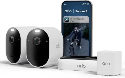 arlo-6-kit-camaras Kit de cámaras de vigilancia exterior Arlo Pro 6 con base, batería adicional y app móvil